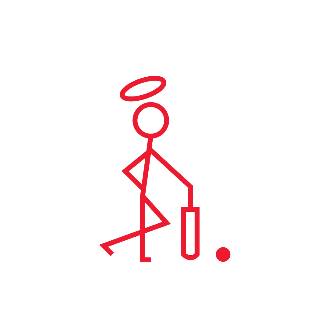 St Albans Cricket Club white logo